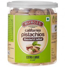 Borges California Pistachios Roasted & Salted  Plastic Jar  240 grams
